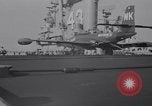 Image of Recovering jet aircraft returning to aircraft carrier United States USA, 1951, second 31 stock footage video 65675028032