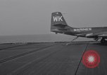 Image of Recovering jet aircraft returning to aircraft carrier United States USA, 1951, second 43 stock footage video 65675028032