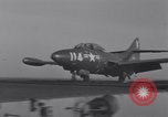 Image of Recovering jet aircraft returning to aircraft carrier United States USA, 1951, second 44 stock footage video 65675028032