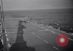 Image of Recovering jet aircraft returning to aircraft carrier United States USA, 1951, second 51 stock footage video 65675028032