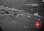 Image of Recovering jet aircraft returning to aircraft carrier United States USA, 1951, second 53 stock footage video 65675028032
