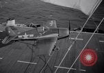 Image of Recovering jet aircraft returning to aircraft carrier United States USA, 1951, second 56 stock footage video 65675028032