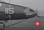 Image of Recovering jet aircraft returning to aircraft carrier United States USA, 1951, second 60 stock footage video 65675028032