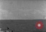 Standbild US-Kriegsschiffe der Pazifikflotte verankert während Zweiten Weltkrieg Majuro Marshall Inseln, 1944, aus Sekunde 47 historischem Filmmaterial Videoclip 65675028037