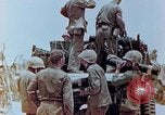 Image of U.S. marines set up camouflaged artillery  Saipan Northern Mariana Islands, 1944, second 4 stock footage video 65675028054