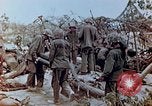 Image of U.S. marines set up camouflaged artillery  Saipan Northern Mariana Islands, 1944, second 11 stock footage video 65675028054