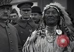 Image of Ferdinand Foch meets Native American Indians Montana United States USA, 1921, second 15 stock footage video 65675028082