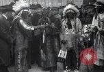Image of Ferdinand Foch meets Native American Indians Montana United States USA, 1921, second 40 stock footage video 65675028082