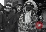 Image of Ferdinand Foch meets Native American Indians Montana United States USA, 1921, second 51 stock footage video 65675028082