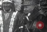 Image of Ferdinand Foch meets Native American Indians Montana United States USA, 1921, second 55 stock footage video 65675028082