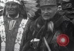 Image of Ferdinand Foch meets Native American Indians Montana United States USA, 1921, second 56 stock footage video 65675028082