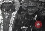 Image of Ferdinand Foch meets Native American Indians Montana United States USA, 1921, second 57 stock footage video 65675028082