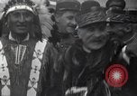 Image of Ferdinand Foch meets Native American Indians Montana United States USA, 1921, second 58 stock footage video 65675028082