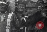 Image of Ferdinand Foch meets Native American Indians Montana United States USA, 1921, second 61 stock footage video 65675028082