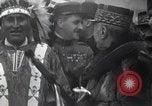 Image of Ferdinand Foch meets Native American Indians Montana United States USA, 1921, second 62 stock footage video 65675028082