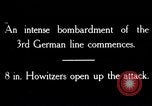 Standbild britischen bombardieren deutsche Leitung mit 8 Zoll Haubitzen Frankreich, 1916, aus Sekunde 1 historischem Filmmaterial Videoclip 65675028121