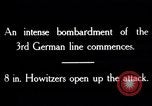 Standbild britischen bombardieren deutsche Leitung mit 8 Zoll Haubitzen Frankreich, 1916, aus Sekunde 3 historischem Filmmaterial Videoclip 65675028121