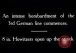 Standbild britischen bombardieren deutsche Leitung mit 8 Zoll Haubitzen Frankreich, 1916, aus Sekunde 4 historischem Filmmaterial Videoclip 65675028121
