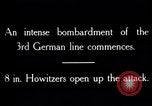 Standbild britischen bombardieren deutsche Leitung mit 8 Zoll Haubitzen Frankreich, 1916, aus Sekunde 5 historischem Filmmaterial Videoclip 65675028121