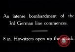 Standbild britischen bombardieren deutsche Leitung mit 8 Zoll Haubitzen Frankreich, 1916, aus Sekunde 6 historischem Filmmaterial Videoclip 65675028121