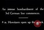 Standbild britischen bombardieren deutsche Leitung mit 8 Zoll Haubitzen Frankreich, 1916, aus Sekunde 7 historischem Filmmaterial Videoclip 65675028121