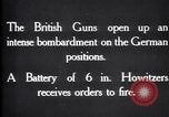Standbild British gun Batterien in der Schlacht der Ancre Frankreich, 1916, aus Sekunde 11 historischem Filmmaterial Videoclip 65675028123