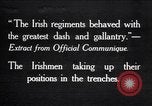 Standbild Irish Regiment Truppen in der Schlacht der Ancre Frankreich, 1916, aus Sekunde 1 historischem Filmmaterial Videoclip 65675028128
