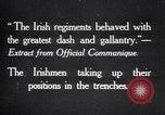 Standbild Irish Regiment Truppen in der Schlacht der Ancre Frankreich, 1916, aus Sekunde 3 historischem Filmmaterial Videoclip 65675028128