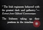 Standbild Irish Regiment Truppen in der Schlacht der Ancre Frankreich, 1916, aus Sekunde 5 historischem Filmmaterial Videoclip 65675028128
