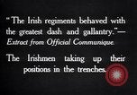 Standbild Irish Regiment Truppen in der Schlacht der Ancre Frankreich, 1916, aus Sekunde 9 historischem Filmmaterial Videoclip 65675028128