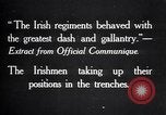 Standbild Irish Regiment Truppen in der Schlacht der Ancre Frankreich, 1916, aus Sekunde 11 historischem Filmmaterial Videoclip 65675028128