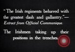 Standbild Irish Regiment Truppen in der Schlacht der Ancre Frankreich, 1916, aus Sekunde 12 historischem Filmmaterial Videoclip 65675028128