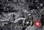 Image of British Mark I tank (male) followed by Allied troops France, 1916, second 30 stock footage video 65675028139