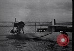 Image of Sleek hulled French seaplane with pusher engine France, 1918, second 8 stock footage video 65675028153