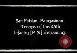 Standbild US Army 45th Infanterie in Philippinen späten 1920s San Fabian Pangasinan Philippinen, 1929, aus Sekunde 1 historischem Filmmaterial Videoclip 65675028192
