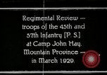 Image US Army 45e et 57e Infantry Camp John Hay Philippines, 1929, de la seconde 1 séquences d'archives historiques vidéo 65675028195