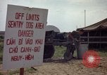 Image of sentry dogs Tan Son Nhut Air Force Base Vietnam, 1965, second 19 stock footage video 65675028512