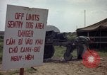 Image of sentry dogs Tan Son Nhut Air Force Base Vietnam, 1965, second 21 stock footage video 65675028512