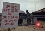 Image of sentry dogs Tan Son Nhut Air Force Base Vietnam, 1965, second 23 stock footage video 65675028512