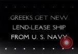 Image of President Roosevelt presents a Patrol Craft (USS P-622) to Greece Washington DC USA, 1944, second 1 stock footage video 65675028525