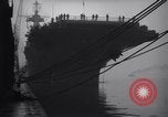 Image of USS Enterprise CV-6 returns from World War 2 Southampton England United Kingdom, 1945, second 8 stock footage video 65675028532