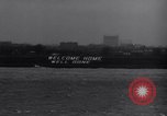 Image of USS Enterprise CV-6 returns from World War 2 Southampton England United Kingdom, 1945, second 56 stock footage video 65675028532