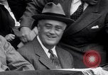 Image of President Franklin Roosevelt attends opening day baseball game Washington DC USA, 1941, second 52 stock footage video 65675028552
