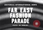 Image of fashion parade Malaya, 1958, second 1 stock footage video 65675028588