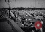 Image of Approach to the Old Howrah  bridge  Calcutta India, 1915, second 27 stock footage video 65675028626