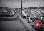 Image of Approach to the Old Howrah  bridge  Calcutta India, 1915, second 31 stock footage video 65675028626
