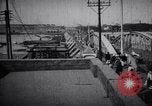 Image of Approach to the Old Howrah  bridge  Calcutta India, 1915, second 33 stock footage video 65675028626