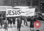 Image of New Yorkers at Anti Nazi March Manhattan New York City USA, 1939, second 21 stock footage video 65675028722