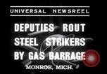 Image of Strikers from steel plants Monroe Michigan USA, 1937, second 4 stock footage video 65675028726