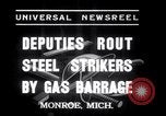 Image of Strikers from steel plants Monroe Michigan USA, 1937, second 5 stock footage video 65675028726